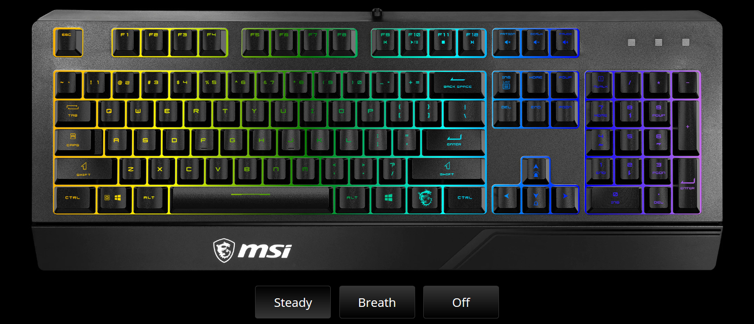 Msi per key rgb keyboard не подключено что делать